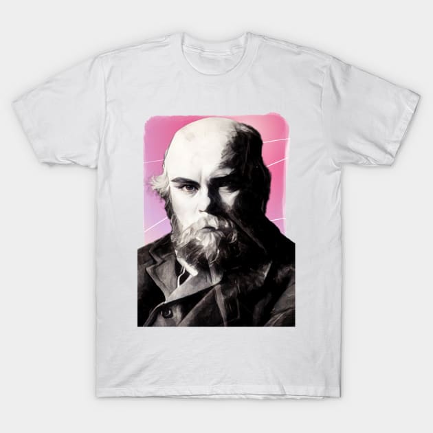 French Poet Paul Verlaine illustration T-Shirt by Litstoy 